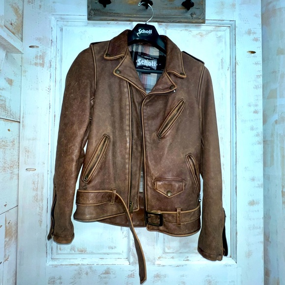 Schott NYC Men’s Leather Jacket - Small - Picture 1 of 3